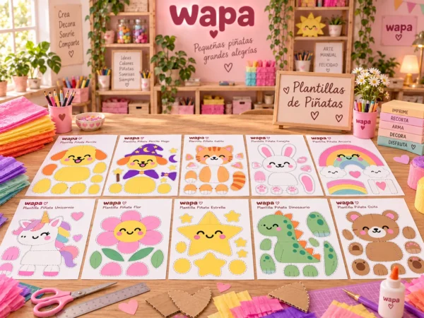 Plantillas para Crear tus Propias Piñatas 🎀 | Colección Wapa
